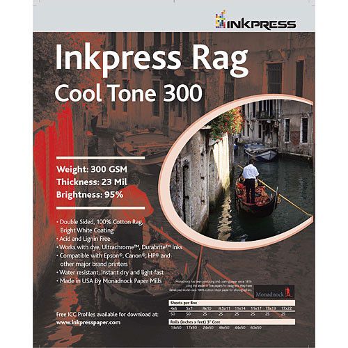  Inkpress Media Picture Rag Cool Tone Double-Sided Archival Inkjet Roll Paper (24