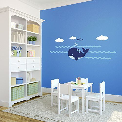 윌슨 Wilson Graphics Wall Decals Happy Whale Wall Decal Set