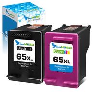 InkWorld Remanufactured 65XL Ink Cartridge Replacement for HP 65 ( Combo Pack ) for Envy 5052 5055 5012 5010 5020 5030 DeskJet 2600 2622 2652 3722 3755 3752 2635 2636 AMP 120 100 P