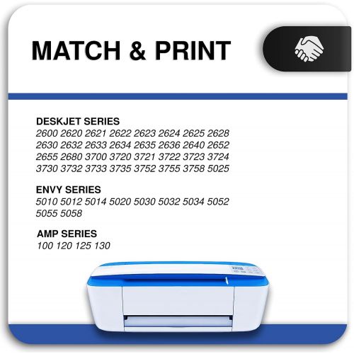  InkWorld Remanufactured 65XL Ink Cartridge Replacement for HP 65 ( Combo Pack ) for Envy 5052 5055 5012 5010 5020 5030 DeskJet 2600 2622 2652 3722 3755 3752 2635 2636 AMP 120 100 P