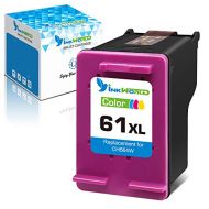 InkWorld Remanufactured Ink Cartridge Replacement for HP 61XL 61 (1 Color) for Envy 4500 4501 4502 4504 5530 DeskJet 2512 2541 1512 2542 2540 2544 3000 3052a 1055 3051a 2548 Office
