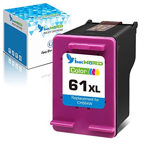  InkWorld Remanufactured Ink Cartridge Replacement for HP 61XL 61 (1 Color) for Envy 4500 4501 4502 4504 5530 DeskJet 2512 2541 1512 2542 2540 2544 3000 3052a 1055 3051a 2548 Office