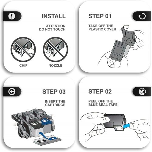  InkWorld Remanufactured Ink Cartridge Replacement for HP 61XL 61 (1 Color) for Envy 4500 4501 4502 4504 5530 DeskJet 2512 2541 1512 2542 2540 2544 3000 3052a 1055 3051a 2548 Office