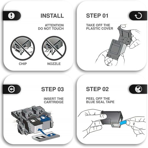  InkWorld Remanufactured 74XL Ink Cartridges Replacement for HP 74 ( 2 Black ) Used for OfficeJet J5780 PhotoSmart C4280 C5280 C4480 C4250 C5550 C4400 C4580 C4200 DeskJet D4360 D426