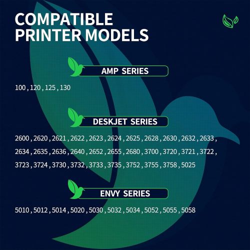  InkWorld Remanufactured Ink Cartridge Replacement for 65 ( 2 Black ) for HP Envy 5052 5055 5012 5010 5020 5030 Deskjet 2600 2624 2652 2655 2680 3722 3755 3752 2640 2636 Amp 120 100