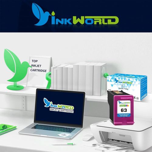  InkWorld Remanufactured Ink Cartridge Replacement for 63 (1 Tri-Color) Use for HP OfficeJet 3830 5252 4650 5258 4655 4652 Envy 4520 4512 4513 4516 DeskJet 3636 3630 1111 1112 3637