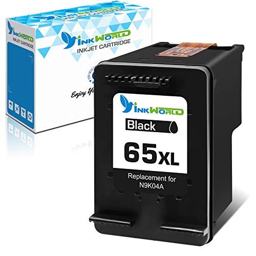  Inkworld Remanufactured 65XL Ink Cartridge Replacement for HP 65 ( 1 Black ) Used for Envy 5052 5055 5012 5010 5020 5030 DeskJet 2600 2622 2652 2640 3722 3755 3752 2635 2636 2655 A