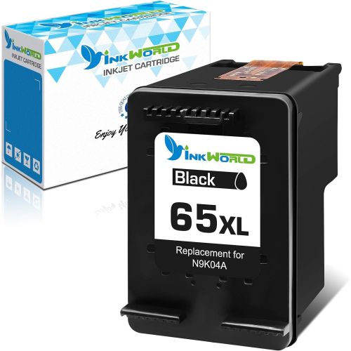  Inkworld Remanufactured 65XL Ink Cartridge Replacement for HP 65 ( 1 Black ) Used for Envy 5052 5055 5012 5010 5020 5030 DeskJet 2600 2622 2652 2640 3722 3755 3752 2635 2636 2655 A