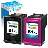 InkWorld Remanufactured Ink Cartridge Replacement for HP 61XL (1 Black & 1 Tricolor) Used for Envy 4500 4502 5530 DeskJet 2512 1512 2542 2540 2544 3000 3052a 1055 3051a 2548 Office