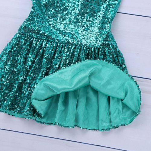  Inlzdz inlzdz Kids Girls Halloween Cosplay Costume Fish Tails Fancy Dress up Skirts Shiny Sequins Maxi Birthday Party Skirts