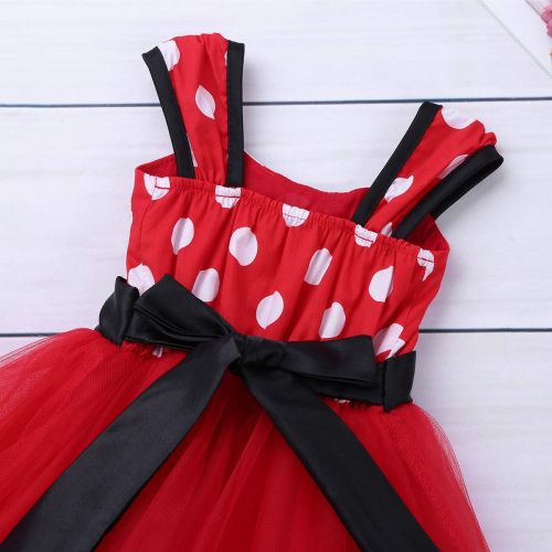  Inlzdz inlzdz Toddler Little Girls Classic Polka Dots Princess Mouse Fancy Dress Festival Cosplay Costume with 3D Ear