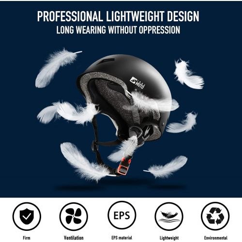  INNAMOTO Certified Bike Helmet - 2 Thickness Removable Liners Ventilation Multi-Sport Skateboard Helmet for Scooter Roller Skate Inline Skating Rollerblading for Kids, Youth & Adul