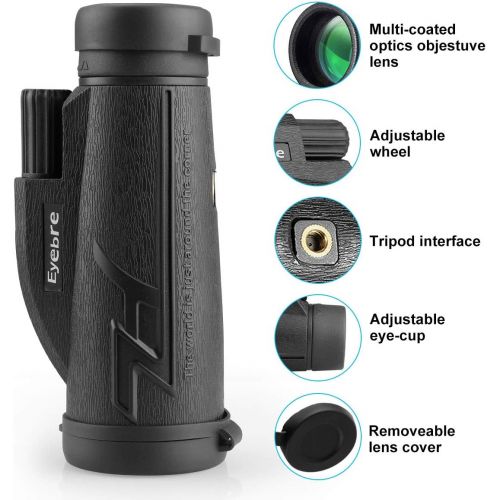  [아마존베스트]innislink Monocular Telescope, 12 x 50 HD Monocular Telescope, Mobile Phone FMC BAK4 Waterproof Binoculars Lens with Mount & Tripod for Climbing, Bird Watching, Hunting, Concert, F