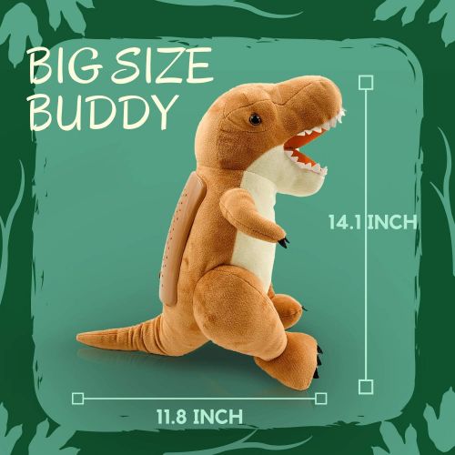  InnoBeta Dinosaur Stuffed Animal Star Night Light Projector, 14 T-Rex Fluffy Plush for Baby Girls, Boys, Kids, Children, Teen, Gifts for Birthday, Valentines, New Year, Dinosaur Nursery Roo