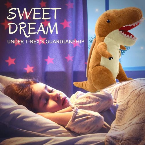  InnoBeta Dinosaur Stuffed Animal Star Night Light Projector, 14 T-Rex Fluffy Plush for Baby Girls, Boys, Kids, Children, Teen, Gifts for Birthday, Valentines, New Year, Dinosaur Nursery Roo