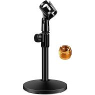 InnoGear Desktop Microphone Stand, Upgraded Adjustable Table Mic Stand with Mic Clip and 5/8