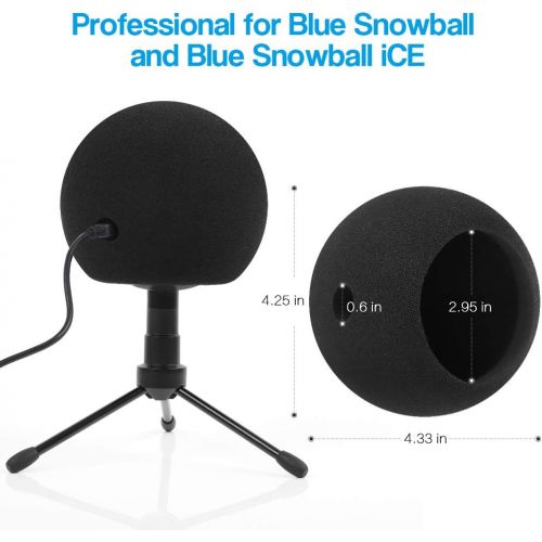  [아마존베스트]InnoGear Adjustable Microphone Suspension Boom Scissor Arm Stand, Max Load 1.5 KG Compact Mic Stand with Microphone Windscreen and Dual Layered Mic Pop Filter for Blue Snowball iCE