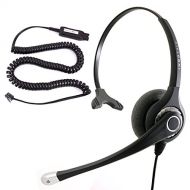InnoTalk Headset for Avaya 5620 5621 5625 6416 6424 QE4610 9404 9406 9408 9504 9508 - HIC QD Cord + Noise Cancel Supersonic Monaural Information Desk Phone Headset