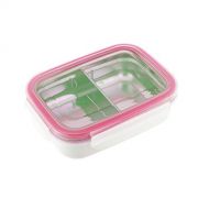 [아마존베스트]Innobaby Keepin Fresh Stainless Steel Divided Bento Snack Box with Lid for Kids and Toddlers BPA Free, 11 oz, Pink