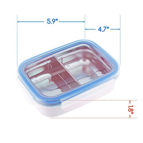  [아마존베스트]Innobaby Keepin Fresh Stainless Steel Divided Bento Snack Box with Lid for Kids and Toddlers BPA Free,...