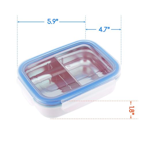  [아마존베스트]Innobaby Keepin Fresh Stainless Steel Divided Bento Snack Box with Lid for Kids and Toddlers BPA Free,...