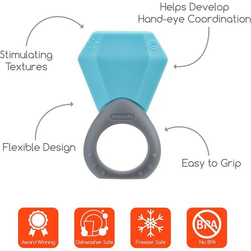  INNOBABY TEETHIN Smart Birthstone Ring TEETHER - March (Aquamarine)