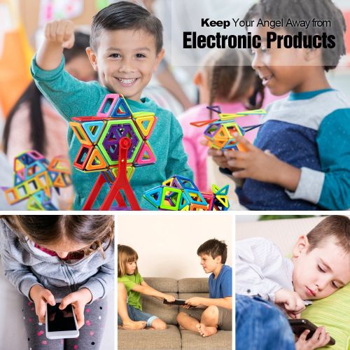  Innoo Tech Magnetic Building Blocks, 108Pcs Mini Construction Blocks, Inspiring Building Blocks Building, Magnetic Toys Educational Toys, Great Gift for Baby Toddler for 3 Years