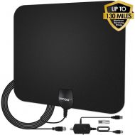 [아마존 핫딜] [아마존핫딜]Innoo Tech TV Antenna - HDTV Antenna Support 4K 1080P, New Version 80 to 130 Miles Range Digital Antenna for HDTV, VHF UHF Freeview Channels Antenna with Amplifier Signal Booster, 16.5 Ft Lon