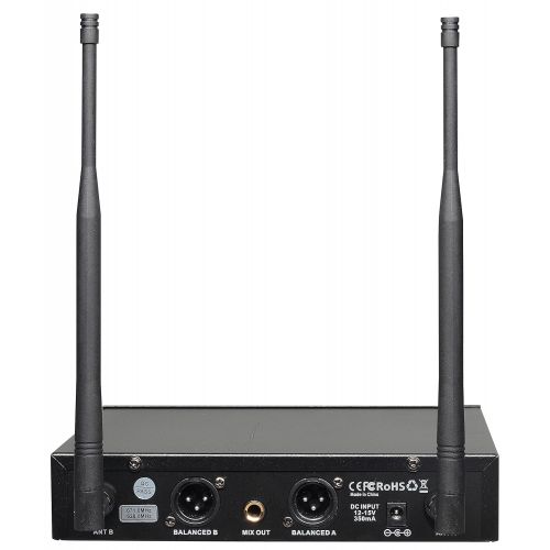  Innopow innopow Metal Dual UHF Wireless Microphone System,inp Metal Cordless Mic Set, Long Distance 150-200Ft,16 Hours Continuous Use for Family Party,Church,Small Karaoke Night (WM-200-Ne