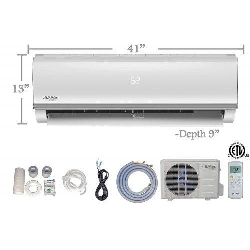  Innova 24000 BTU Ductless Mini-Split Air Conditioner  Inverter SEER 15  Cooling & Heating  Dehumidifier  240v60hz - PreCharged Condenser - Ultra Quiet - 16 Feet Line Set + Acc