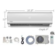 Innova 18000 BTU Ductless Mini-Split Air Conditioner  Inverter SEER 15  Cooling & Heating  Dehumidifier  240v60hz - PreCharged Condenser - Ultra Quiet - 16 Feet Line Set + Acc