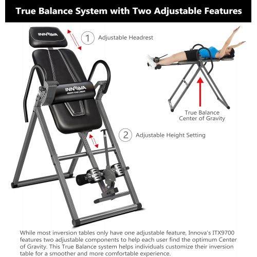  Innova Health and Fitness Innova ITX9700 Inversion Table with Memory Foam Lumbar Pad