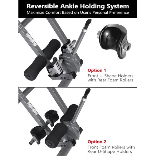  Innova Health and Fitness Innova Inversion Table with Adjustable Headrest, Reversible Ankle Holders, and 300 lb Weight Capacity