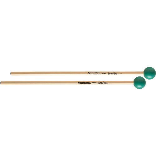  Innovative Percussion IP904 James Ross Hard Xylophone/Glockenspiel Mallets - 1-1/4-inch Green - Rattan (2 Pack)