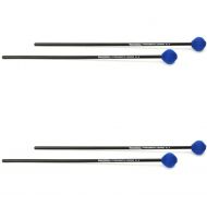 Innovative Percussion F1.5 Fundamental Medium Marimba Mallets - Blue Yarn, Birch - 2 Pair