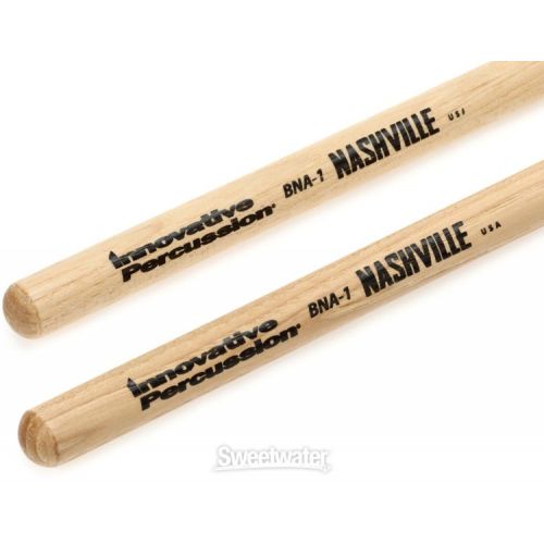  Innovative Percussion BNA-1 Innovation Series Hickory Drumsticks - Nashville - Bullet Bead