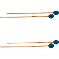 Innovative Percussion IP240 Medium Marimba Mallets - Teal Yarn, Birch - 2 Pair