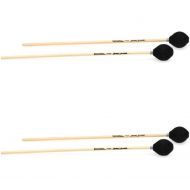 Innovative Percussion IP2003 James Ancona Medium Marimba Mallets - Black Yarn - Birch (2 Pack)