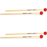 Innovative Percussion IP902 James Ross Medium Soft Xylophone/Glockenspiel Mallets - 1-1/8-inch Red - Rattan (2 Pack)