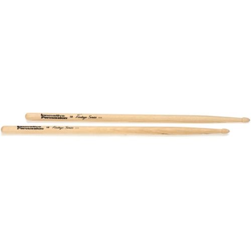  Innovative Percussion IP-5B - 6 Pairs Vintage Series Hickory Drumsticks - 5B - Acorn Bead