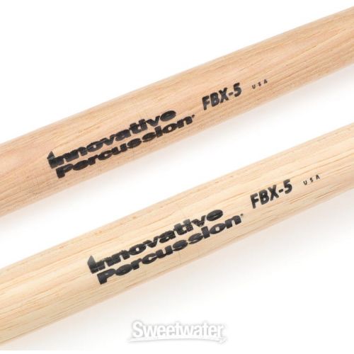  Innovative Percussion FBX-5 Field Series Hard Tapered Handle Marching Bass Drum Mallets - Extra Large