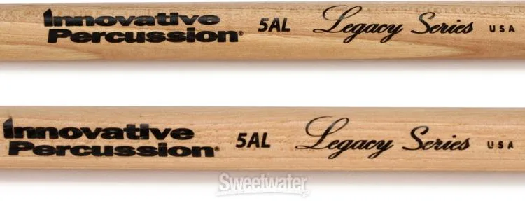  Innovative Percussion IP-L5AL Legacy Series Hickory Drumsticks - 5A Long - Teardrop Bead