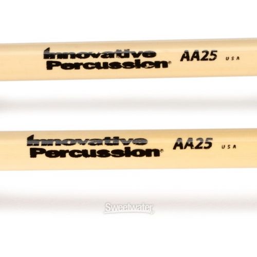  Innovative Percussion AA25 Medium Vibraphone / Marimba Mallets - Orange Cord - Rattan