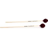 Innovative Percussion IP4002.5 Sandi Rennick Medium-hard Marimba Mallets - Cranberry Yarn - Birch