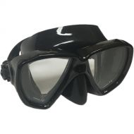 Innovative Scuba Concepts Double Lens Voyager Mask for Freediving, Snorkeling, or Scuba (M/L, Black/Clear)