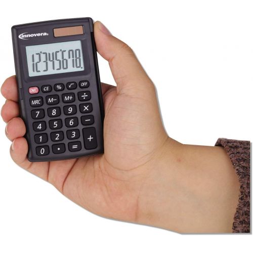  Innovera 15921 15921 Pocket Calculator With Hard Shell Flip Cover, 8-Digit, Lcd