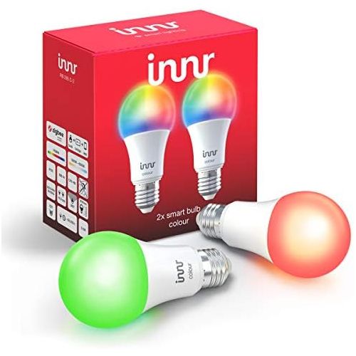  Innr E27 Smart LED Lamp Colour Dimmable RGBW Compatible with Echo Plus and Philips Hue*