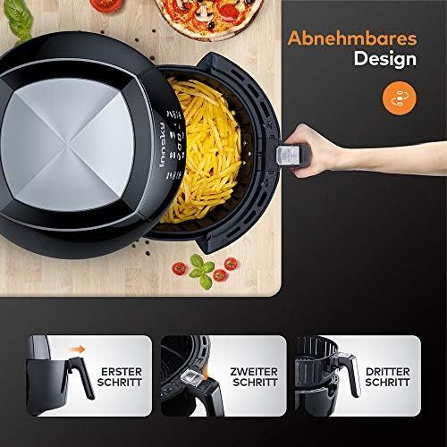  [아마존베스트]Innsky 5.5L XXL Hot Air Fryer with Touch Display, 8-in-1 Multifunction, 1700 W, No Oil Needed, Included Recipe Book