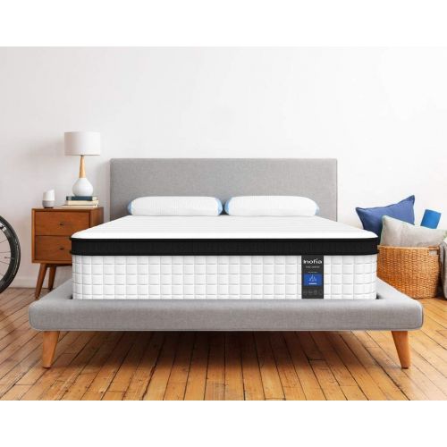  [아마존 핫딜] [아마존핫딜]Inofia Twin Mattress, 12 Inch Hybrid Innerspring Single Mattress in a Box, Cool Bed with Breathable Soft Knitted Fabric Cover, CertiPUR-US Certified, 100 Risk-Free Nights Trial