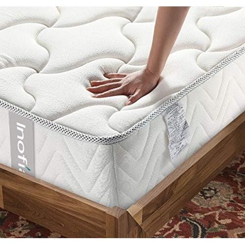  [아마존 핫딜] [아마존핫딜]Queen Mattress 8 Inch, Inofia Cool Memory Foam Queen Bed Mattress in a Box, CertiPUR-US Certified, Comfort Body Supportive & Pressure Relief, No-Risk 100 Night Trial